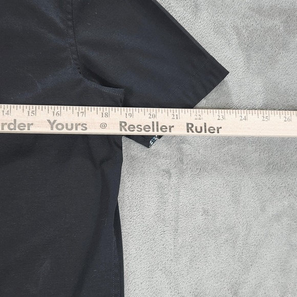 Buttercloth Shirt Mens Small Black Moon In Black Short Sleeve Button Up Casual - Picture 12 of 15